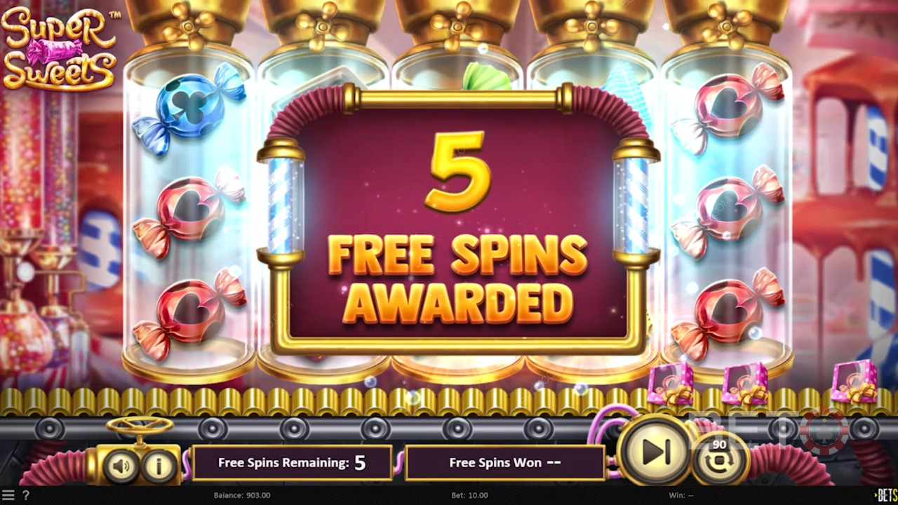 Søde gratis spins i Super Sweets