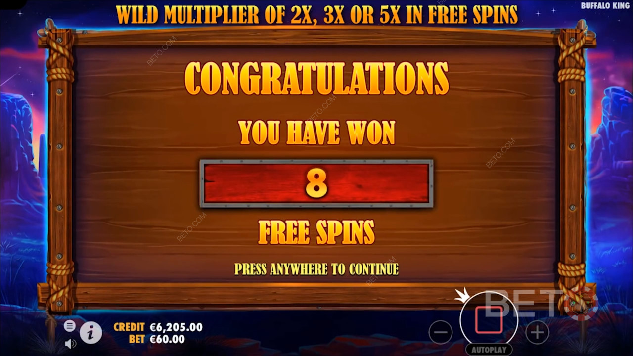 Spil Buffalo King og udforsk alle Buffalo King bonusfunktioner - Gratis spins