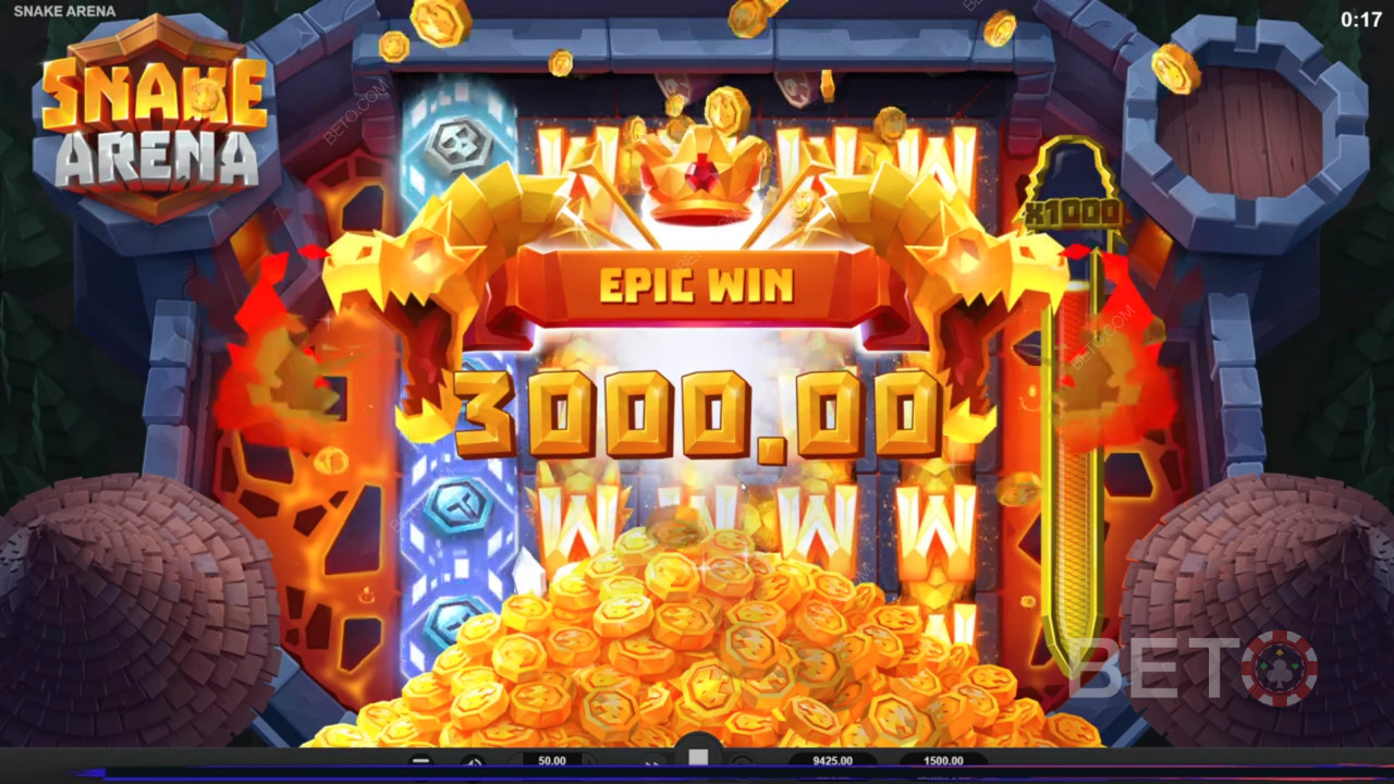 Snake Arena: Vind op til 2758,8 x indsats med Køb Funktion