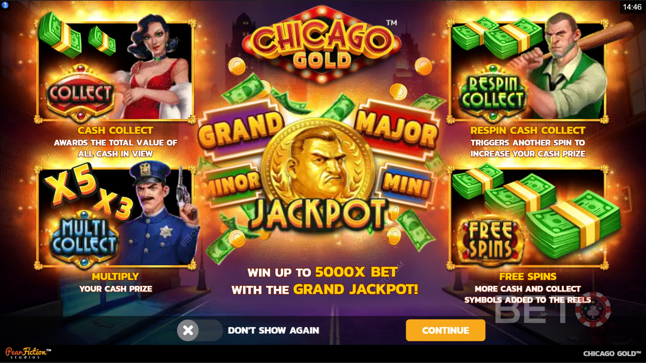 Nyd Opsamlingsfunktioner, Jackpots og Free Spins i Chicago Gold
