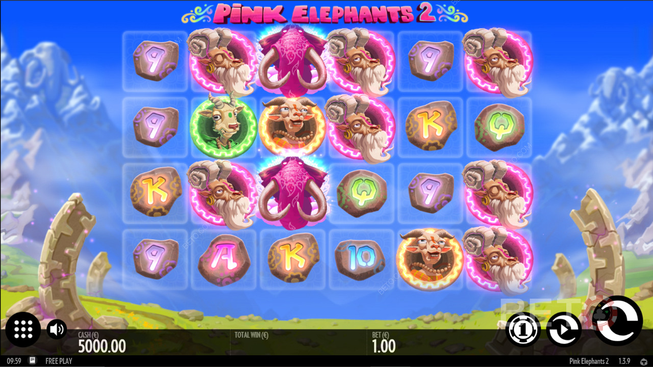 Forskellige Gede-symboler i Pink Elephants 2