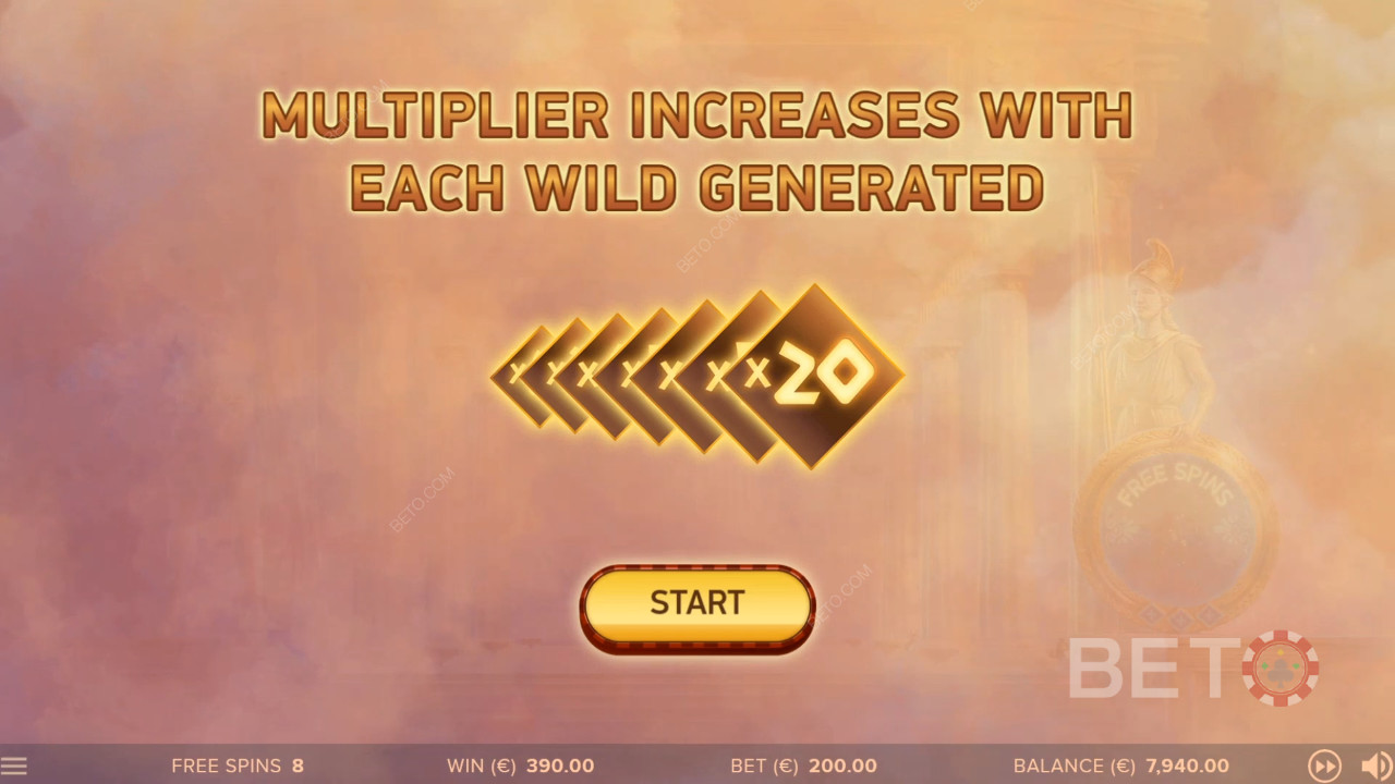 Få gratis spins med progressiv multiplikator op til 20x