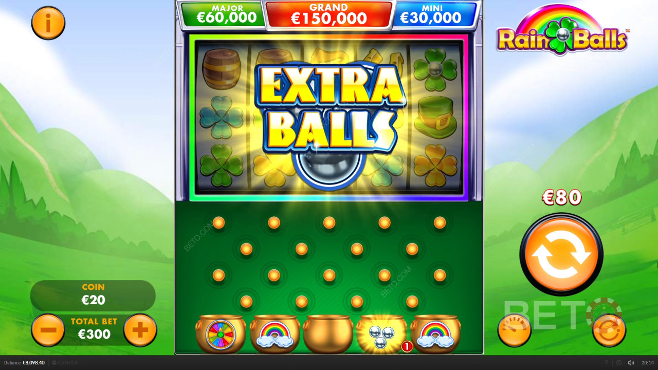 Vind ekstra kugler i Rain Balls