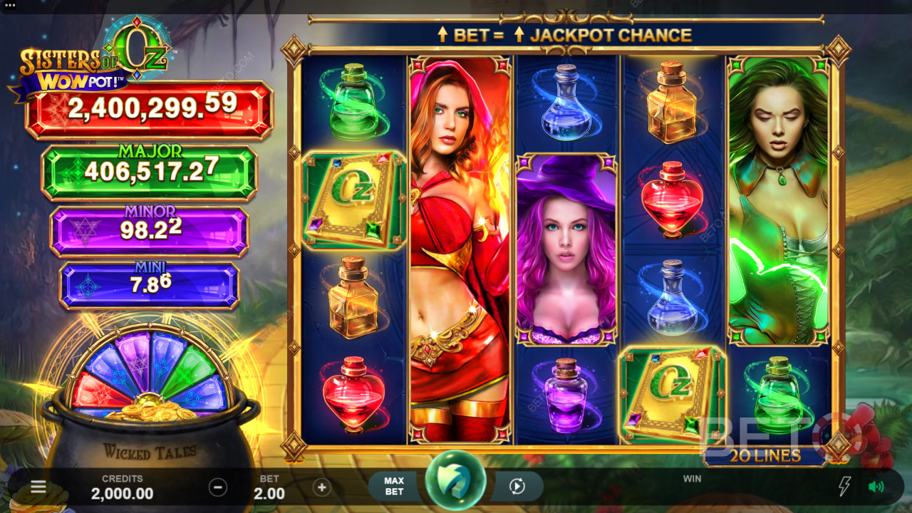 Spil og vind vanvittige progressive jackpots i Oz-inspireret spilleautomat