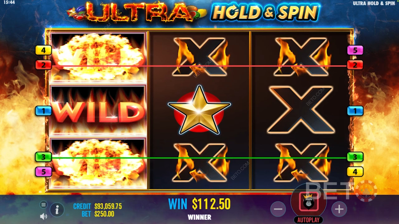 Særlige wild-symboler i Ultra Hold and Spin