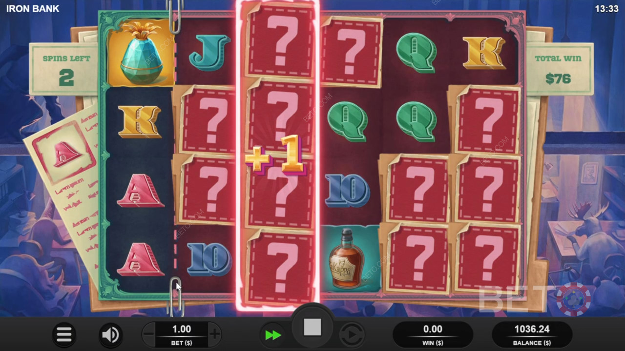 Mystiske gratis spins i Iron Bank spil