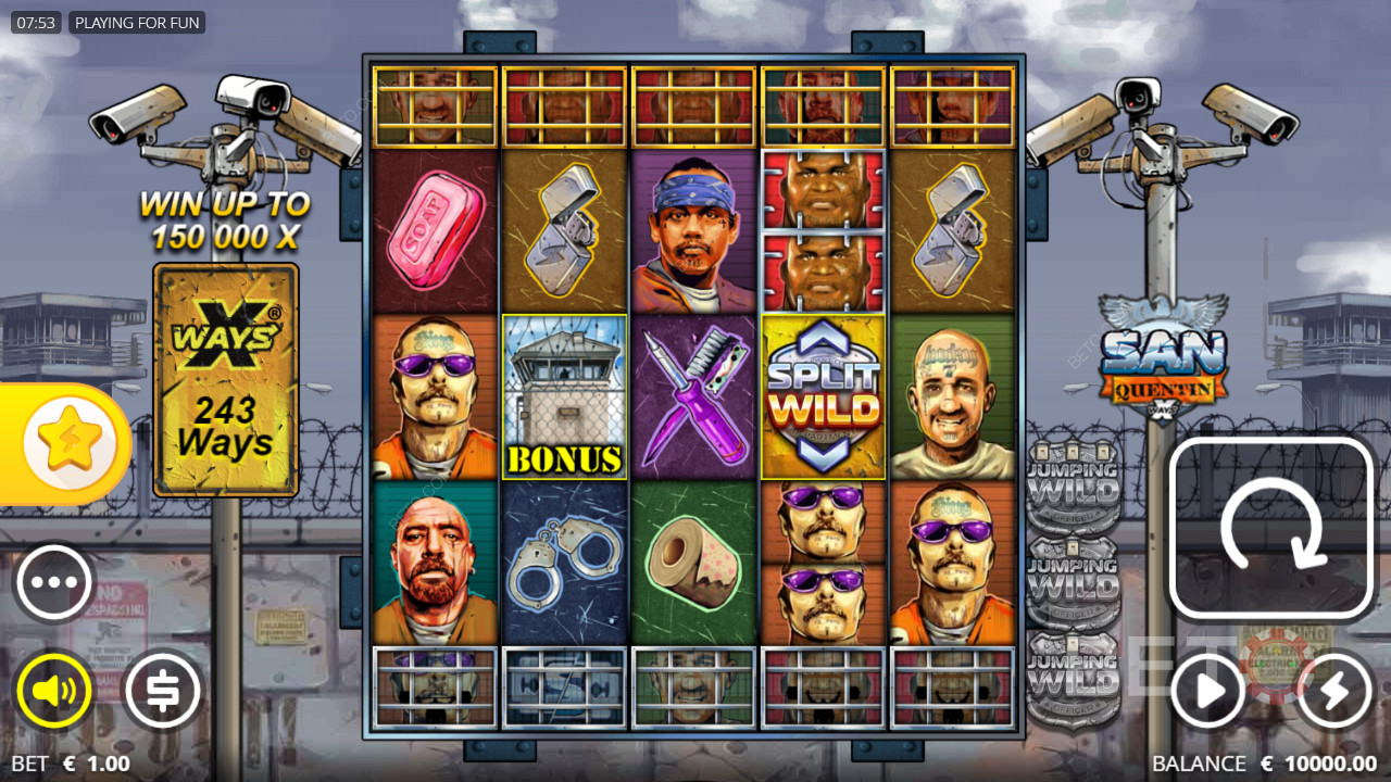 San Quentin xWays spilleautomaten