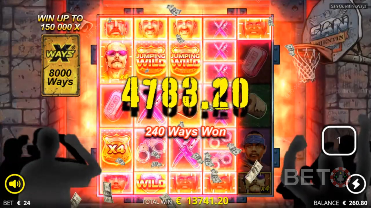 Stor gevinst i gratis spins i San Quentin xWays