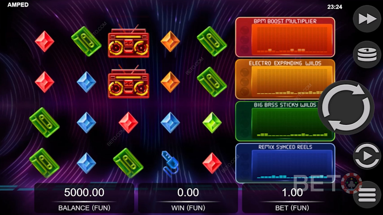 Mørkt tema og visuelle effekter i Amped