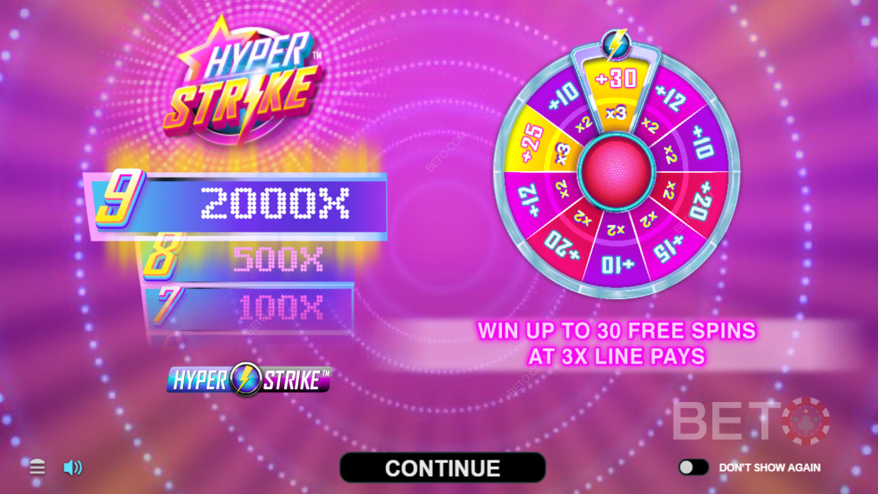 Velkomstskærm til Hyper Strike
