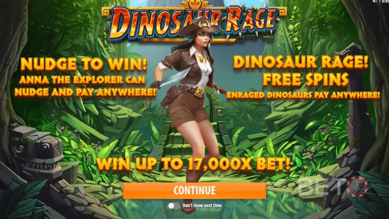 Dinosaurernes Raseri fra Quickspin - Følg Anna på eventyr i juraperioden efter bonusgevinster