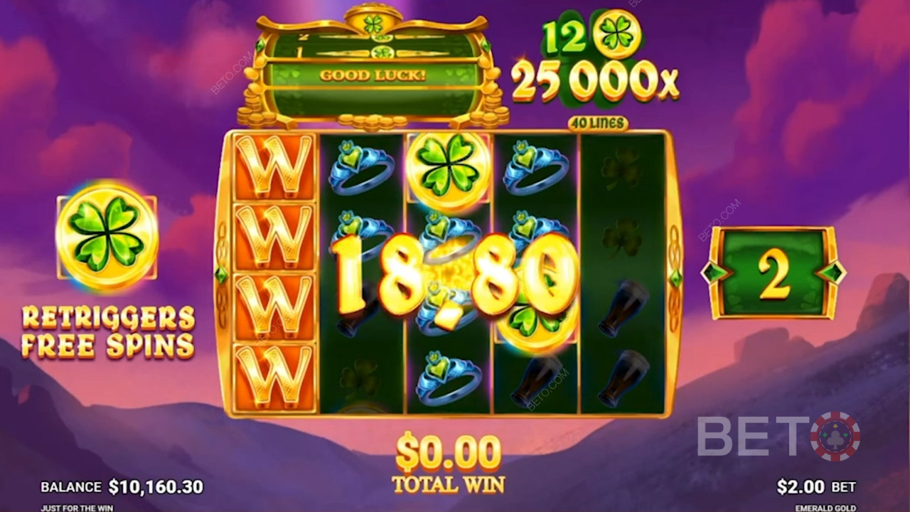 Få den største gevinst med 12 Scatters i free spins
