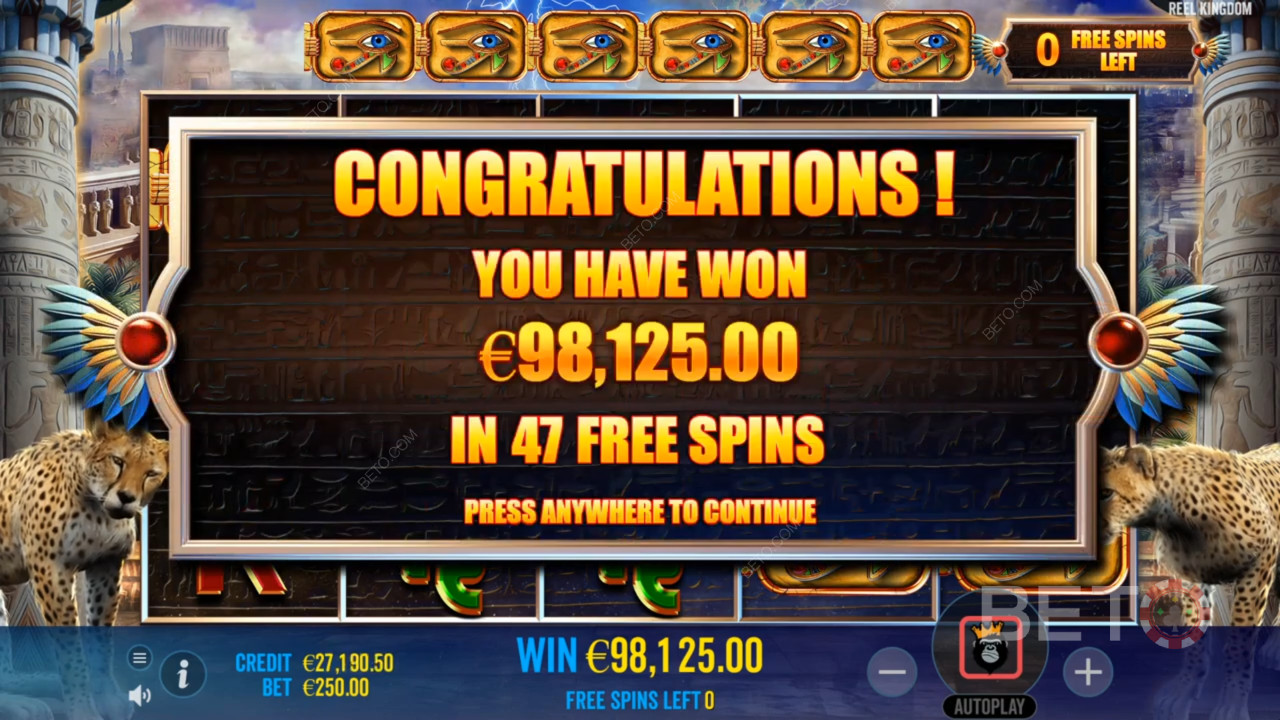 Få masser af gratis spins i Eye of the Storm spilleautomat