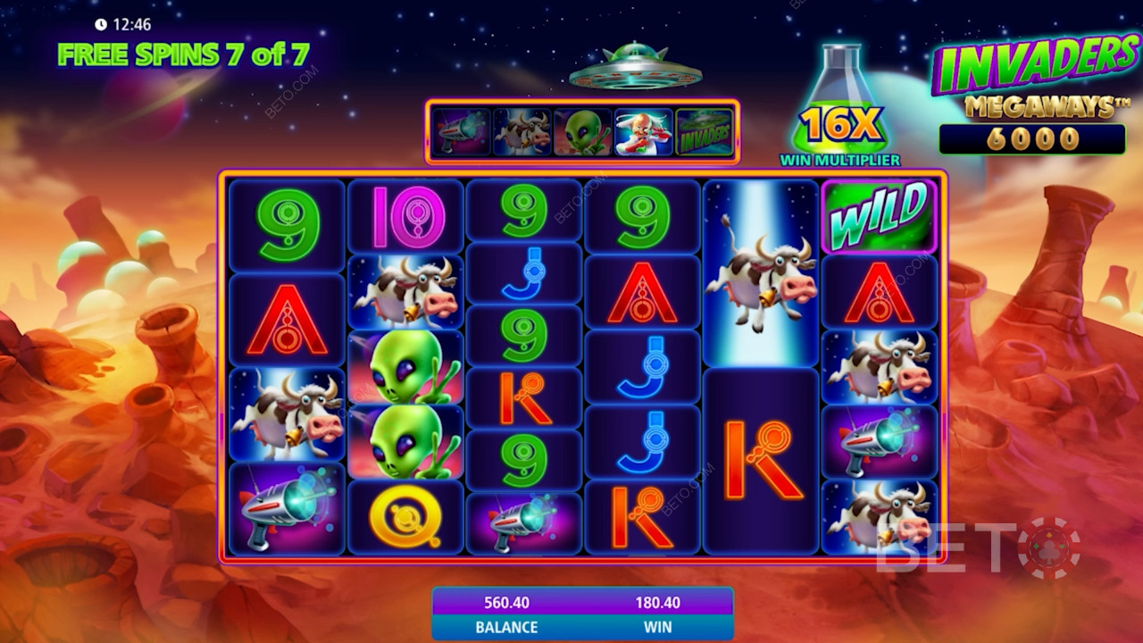 WMS - Invaders Megaways giver gevinst op til 75.798x