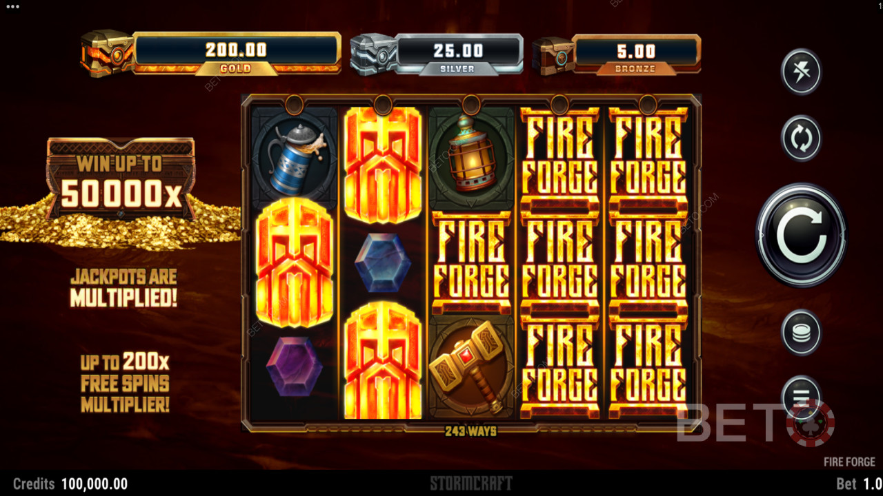 Mørke visuelle effekter og tema i Fire Forge