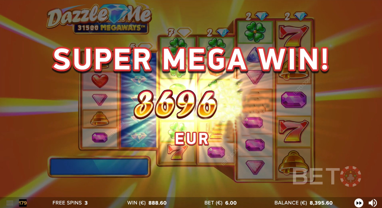 Kæmpe Mega Gevinst i Dazzle Me Megaways