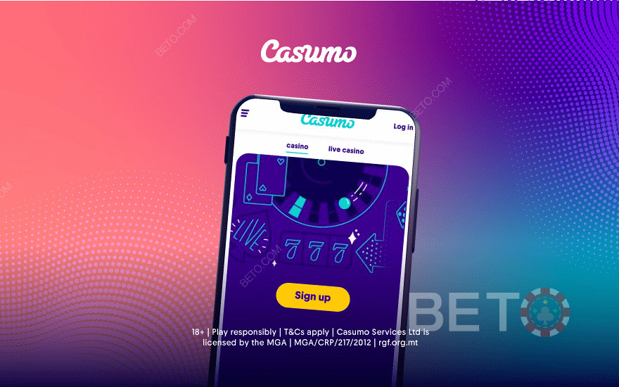 Spil i din browser eller download Casumo mobile app