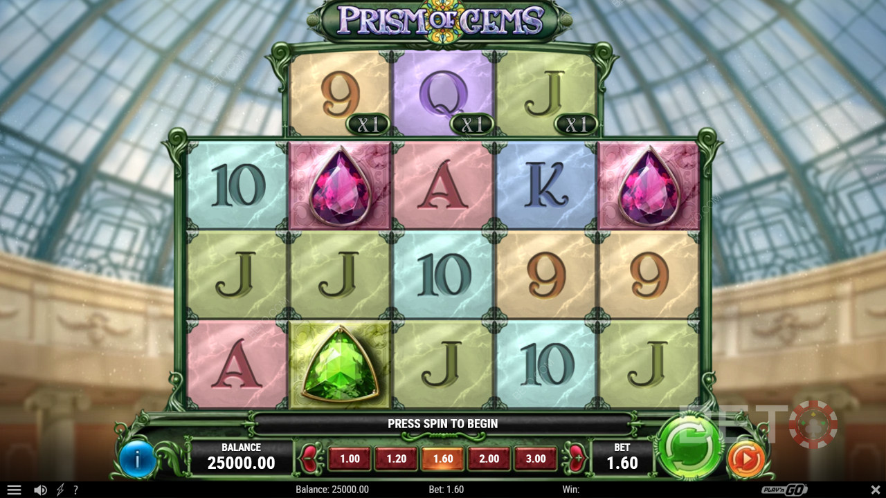 Prism of Gems online spillemaskine - Smukke symboler og ædelsten