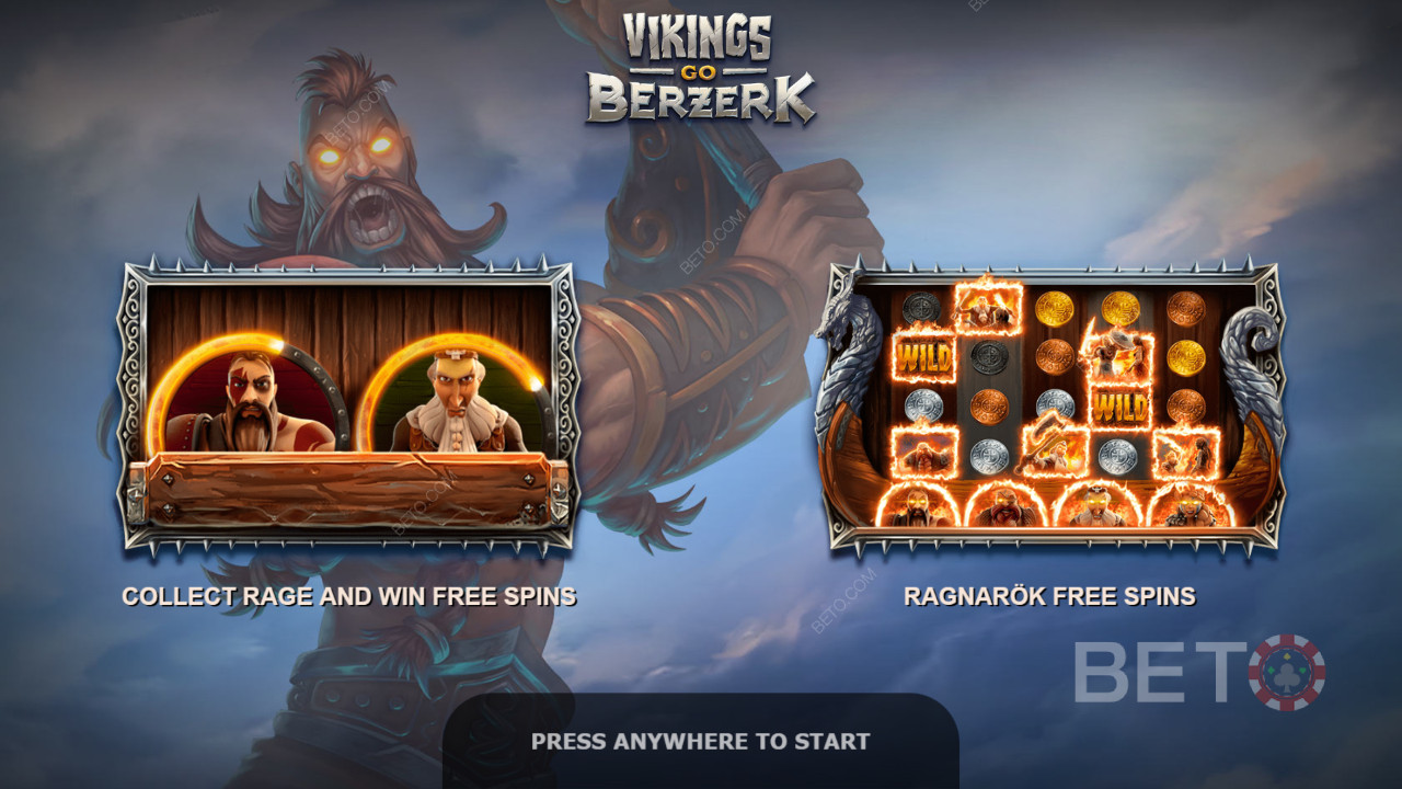 Vikings Go Berzerk: Få 7 gratis spins og vikinge-bonussymbol