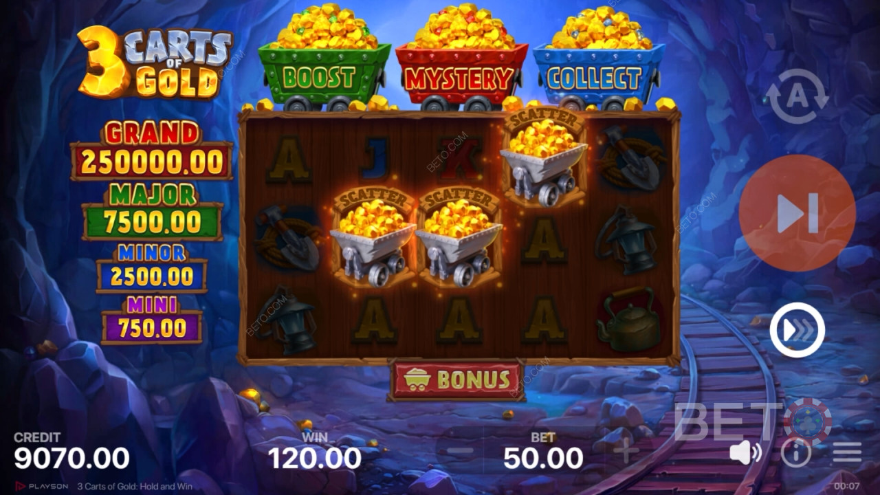 3 Carts of Gold: Hold and Win Spil For sjov