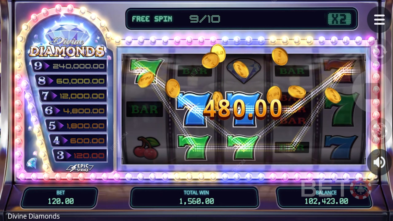Få en saftig gevinst i Divine Diamonds