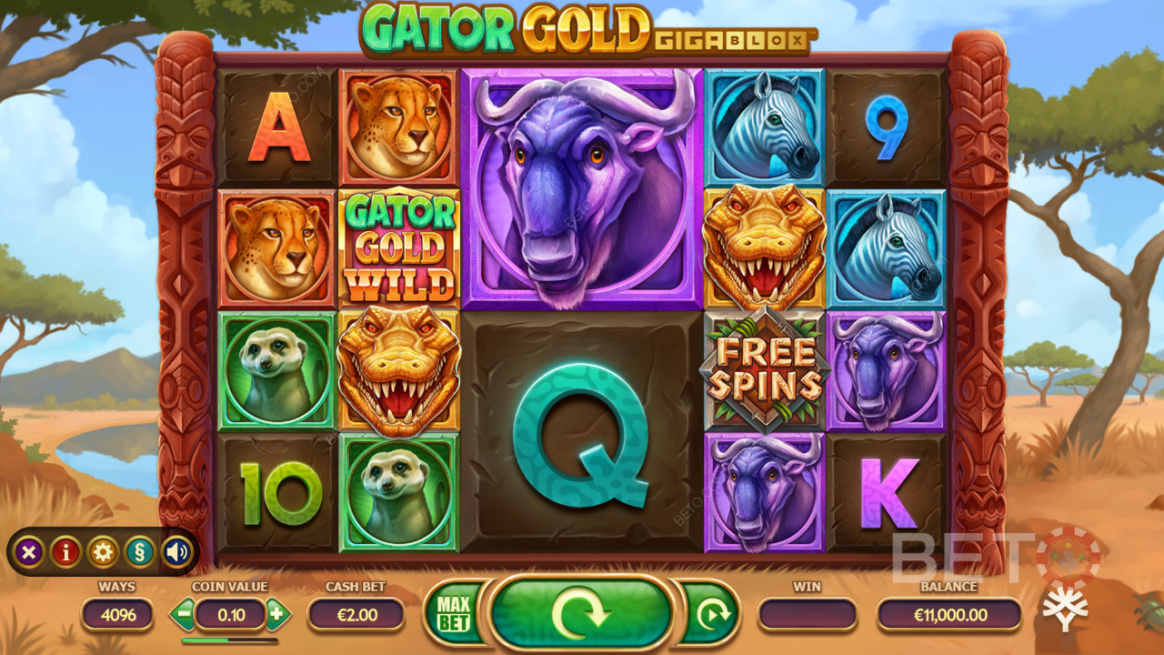 Sjove grafiske detaljer i Gator Gold Gigablox