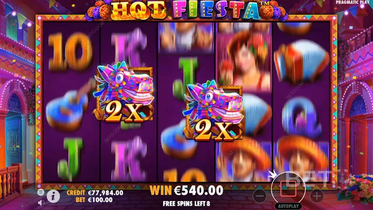 Få en 2x gevinst i Hot Fiesta
