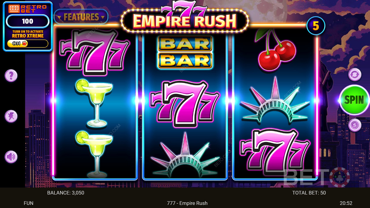 777 Empire Rush: Anmeldelse fra BETO Slots