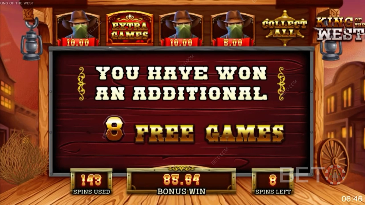 Vind gratis spins i King of The West