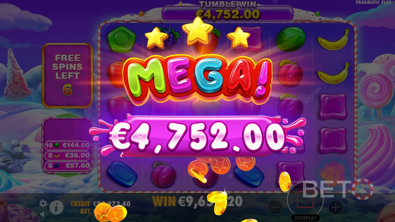 Vind 25.000 gange din indsats i Sweet Bonanza 1000!