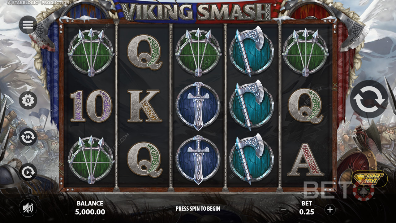 Med 5 hjul og 243 gevinstlinjer kæmper du for ære blandt vikingerne
