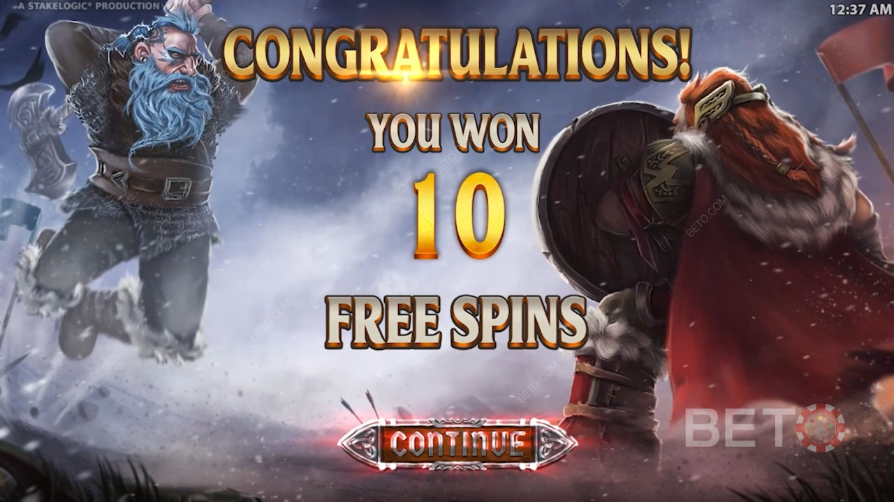 Udløs Free Spins-funktionen og få 10 gratis bonusrunder