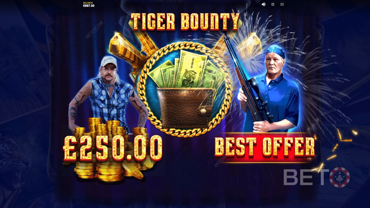 Tiger-gevinst bonus i Joe Exotic