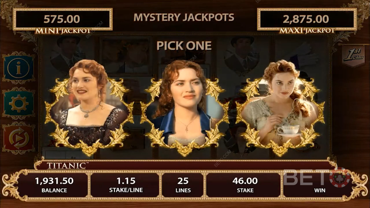 Vælg en Rose / Kate Winslet for at afsløre din jackpotgevinst