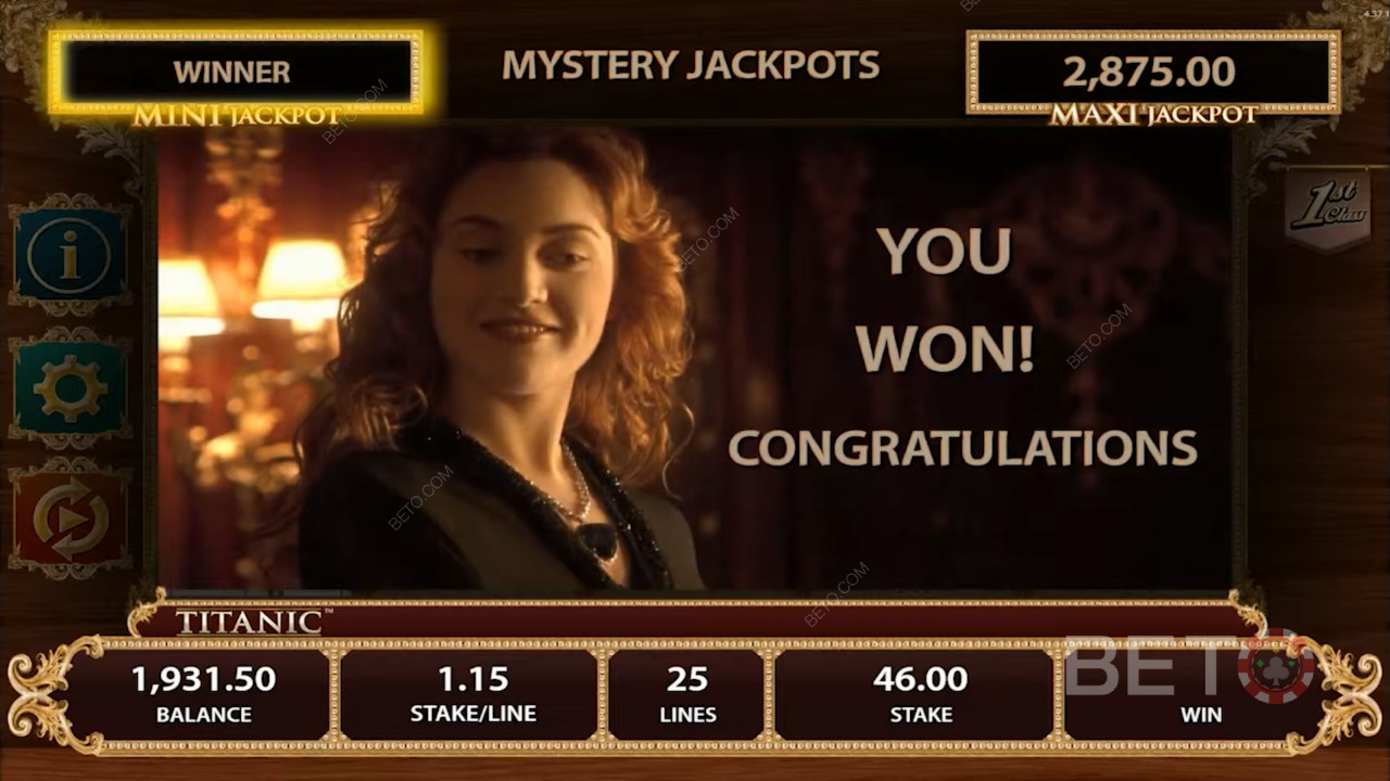 Vind flere gange din indsats med jackpots i Titanic spilleautomaten