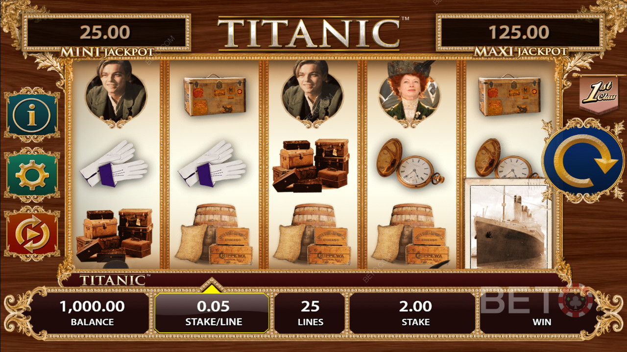 Oplev en storslået rejse i Titanic spilleautomaten hos en af BETOs anbefalede online casinoer