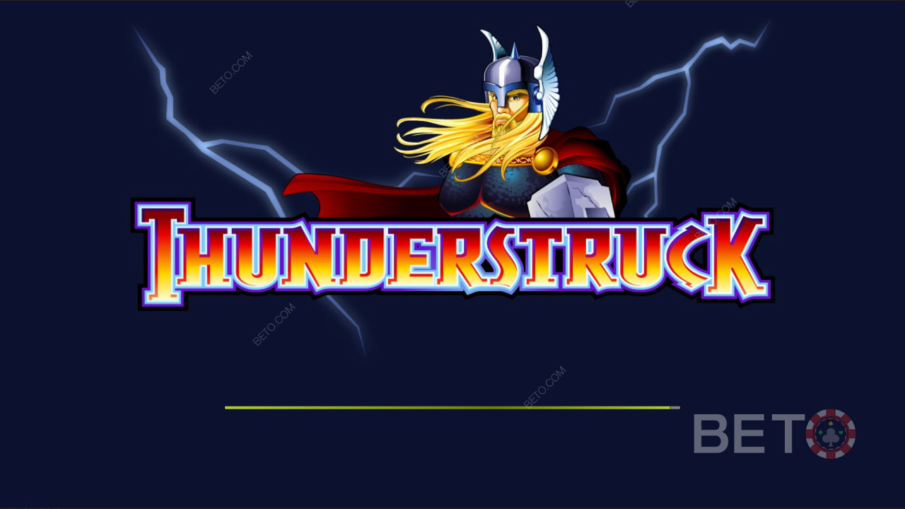 Startskærm med mørkt tema i Thunderstruck