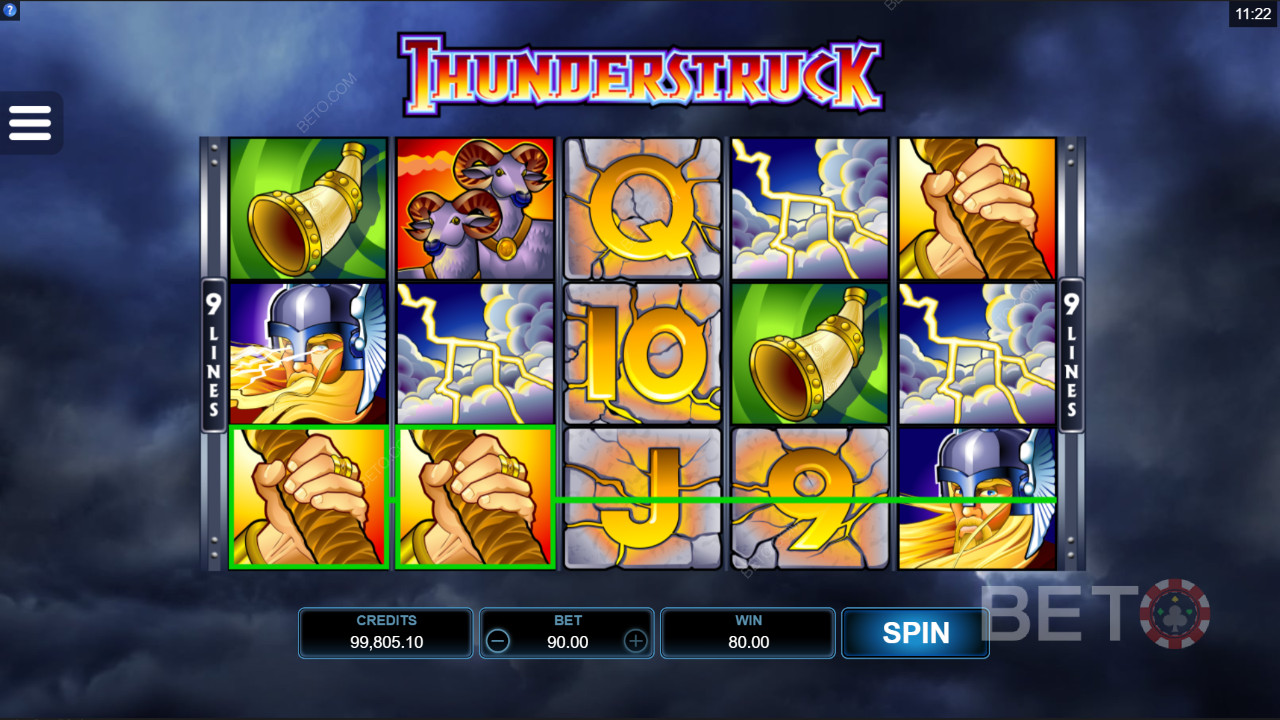 Mørk grafik og visuelle effekter i Thunderstruck