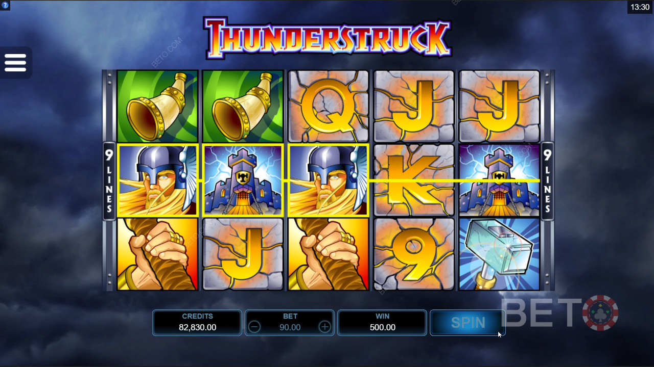 Imponerende funktioner og farver i Thunderstruck