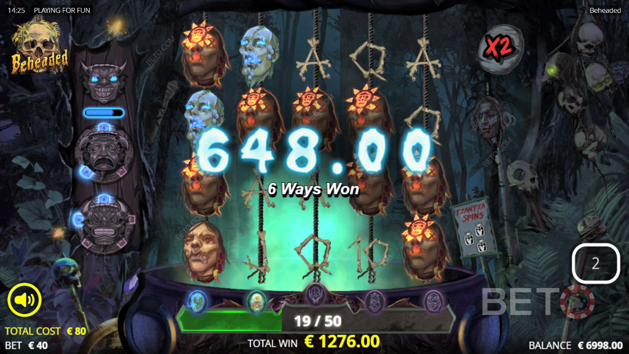 Vind 15.950 gange din indsats i Beheaded spilleautomaten!