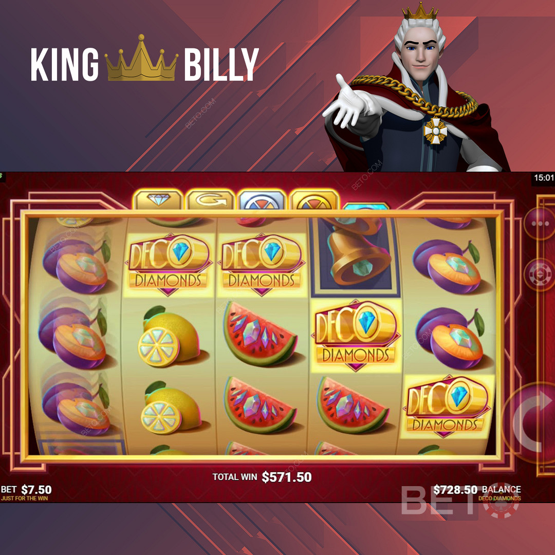 Spil på spændende spillemaskiner hos King Billy Online Casinoet