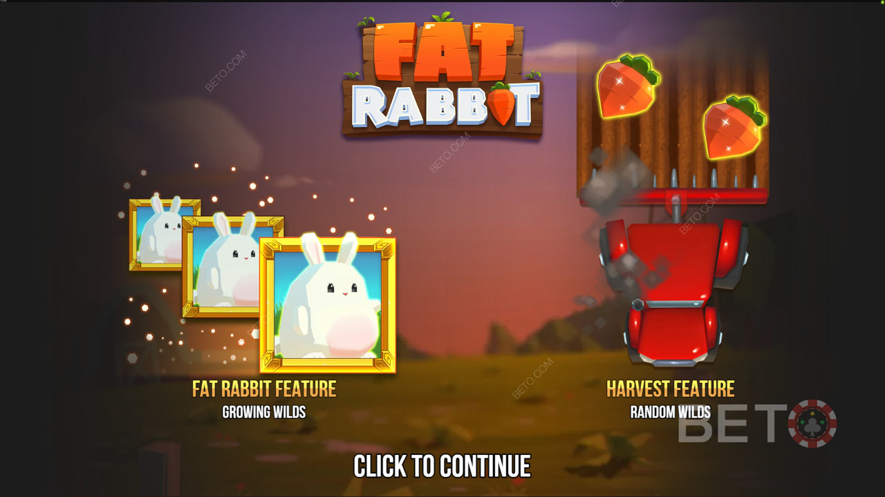 Startskærmen for Fat Rabbit