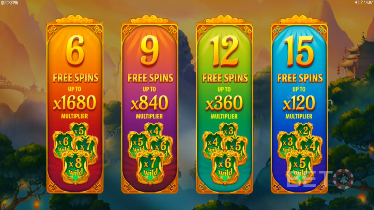 Nyd forskellige typer gratis spins i Eastern Emeralds spil