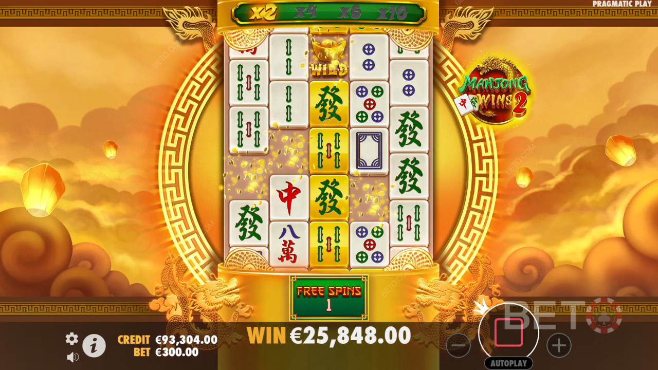 Vind 100.000x din indsats i Mahjong Wins 2 spilleautomaten!