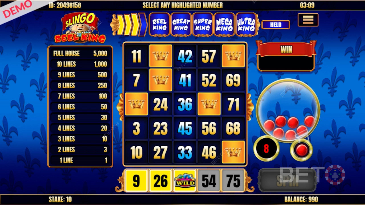 Slingo Reel King online spilleautomat