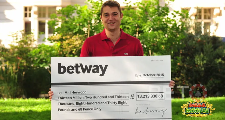 Jon Heywood vandt ca. 116 millioner kr. (13,2 millioner £) fra en 2 kr. indsats