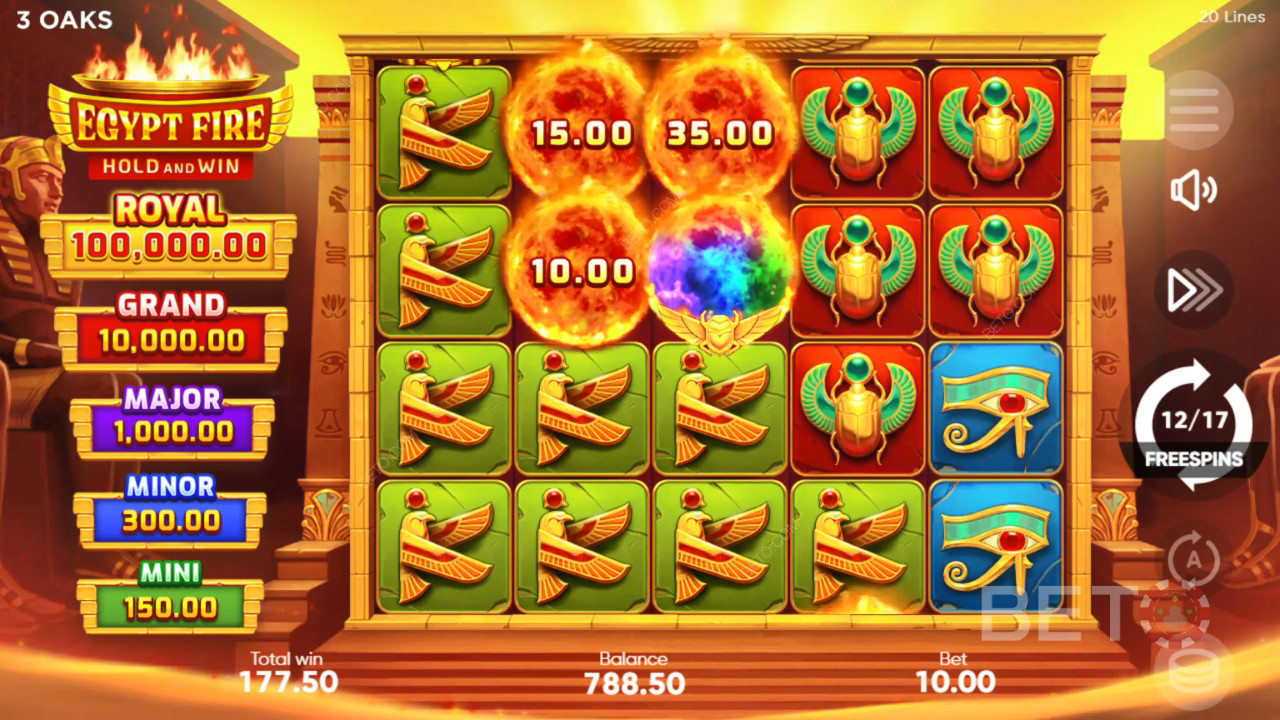 Bonusfunktioner forklaret i Egypt Fire fra 3 Oaks Gaming