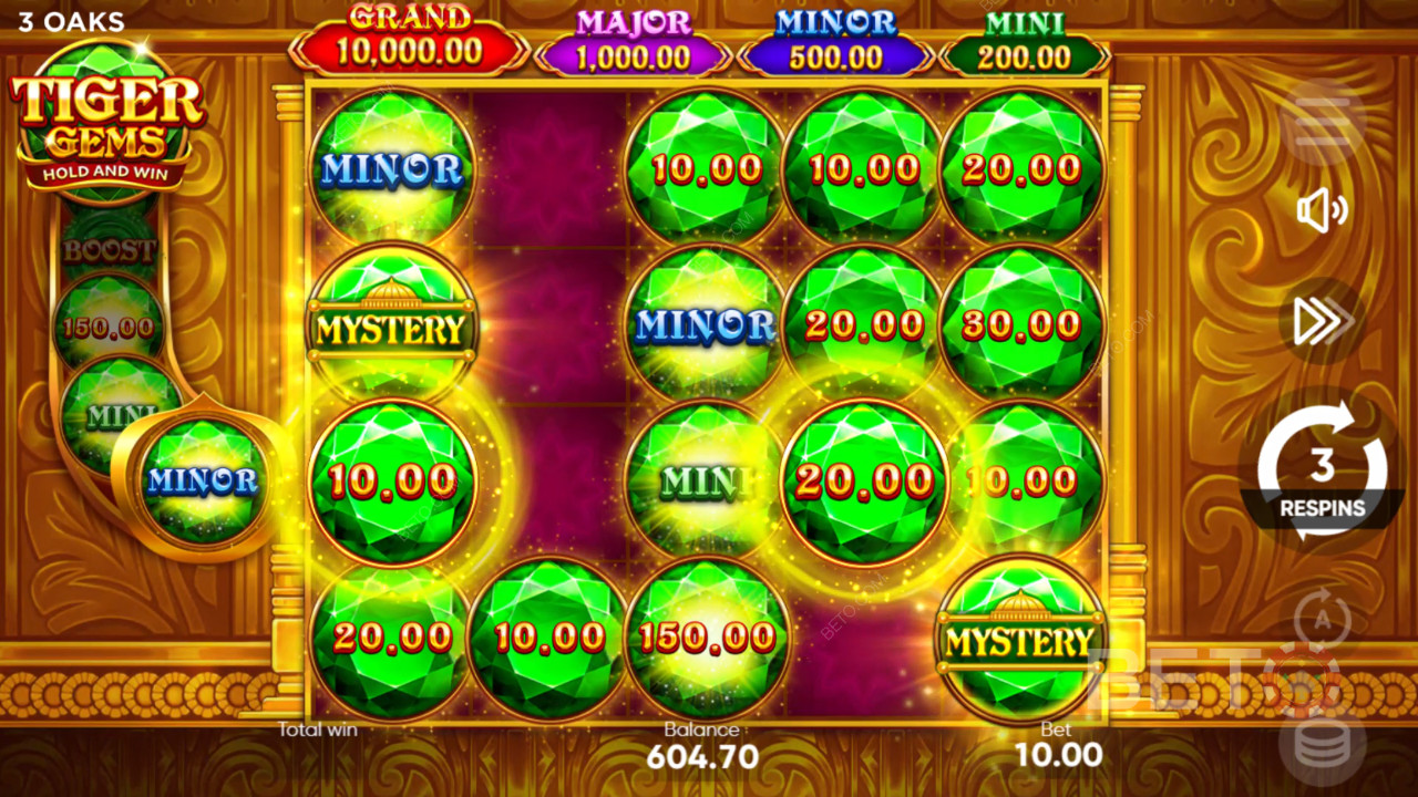 Sådan spiller du Tiger Gems fra 3 Oaks Gaming