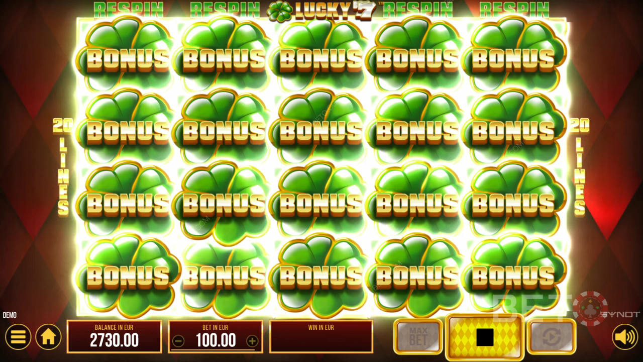 Bonusfunktioner i Lucky 77 fra SYNOT Games forklaret