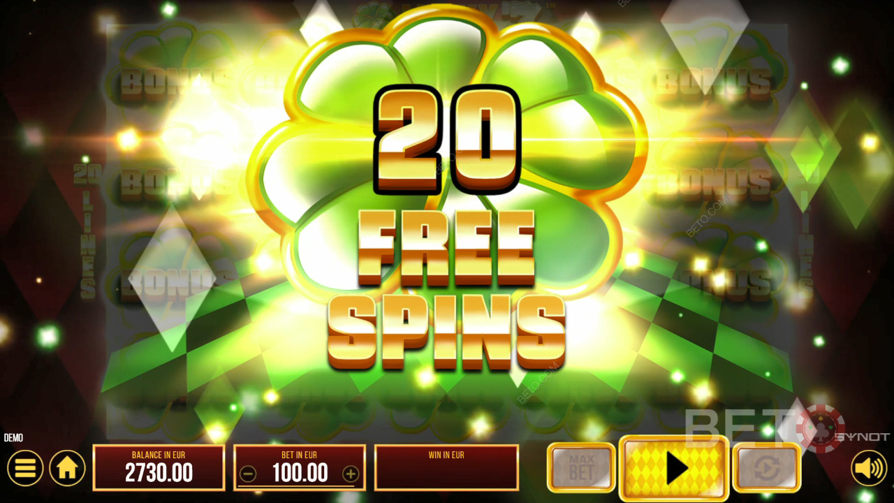 Vind 500 gange din indsats i Lucky 77 spilleautomaten!